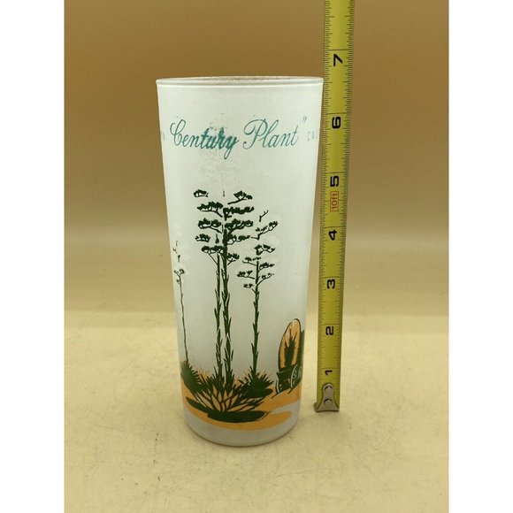 Vintage Blakely Oil & Gas Frosted Arizona Century Plant Cactus Glass 16 oz #1 - Picture 7 of 7